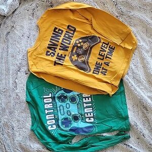 Boys: Children's Place 7/8 BUNDLE of 2 Video Game Graphic Long sleeve Tees
